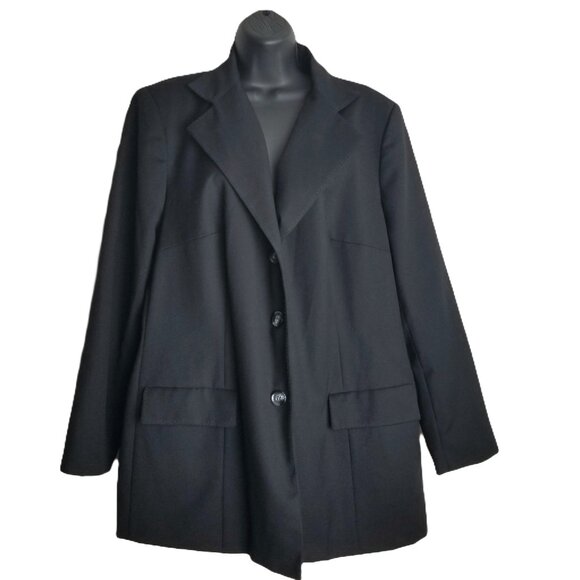 Harve Benard Jackets & Blazers - Harve Benard Wool Blazer 16W Black Vintage Tailored Office Classic Structured